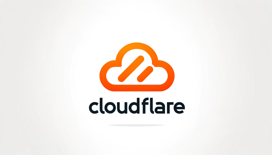 Cloudflareの文字と雲のロゴがある画像